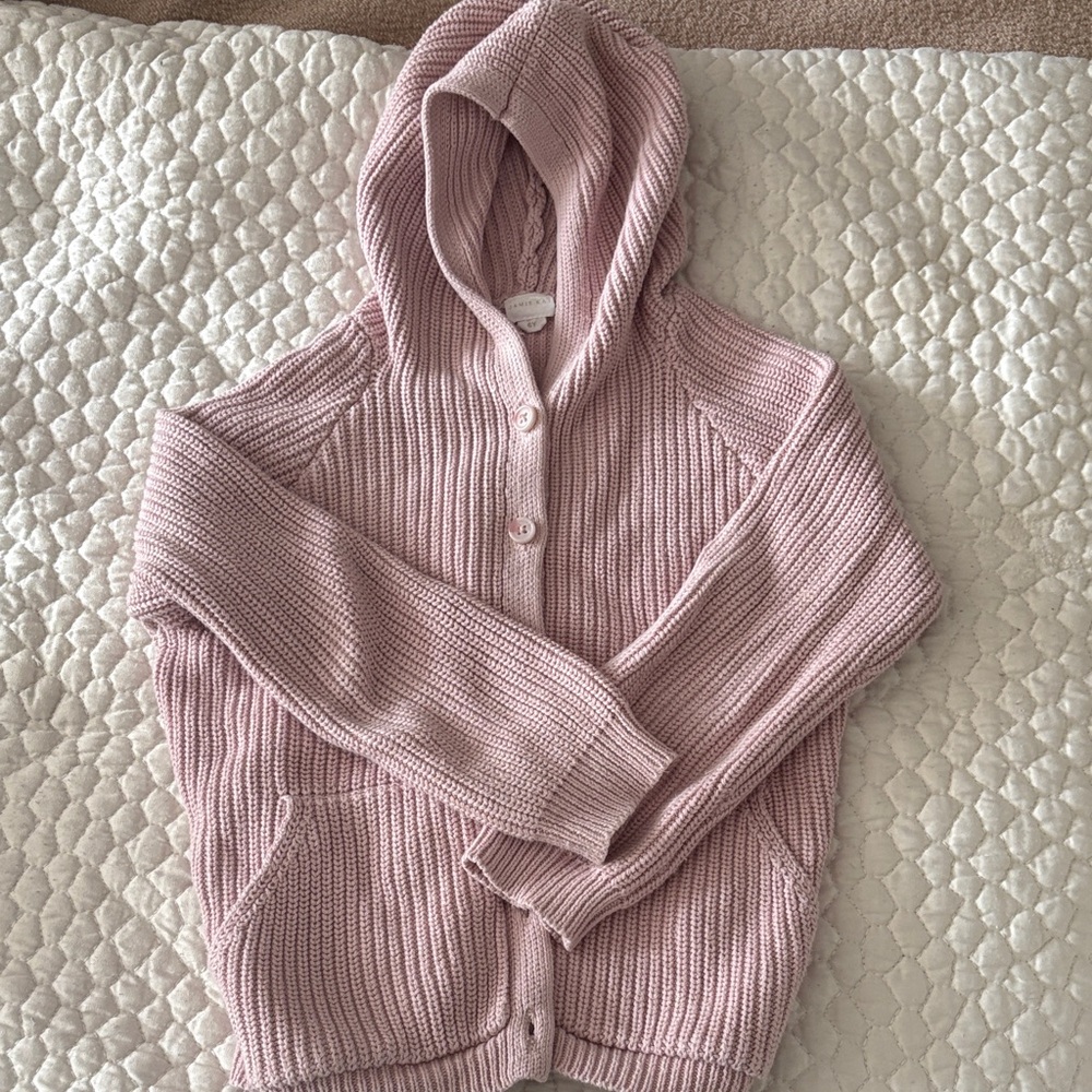 Jamie Kay Dusty Pink Hooded Knit Cardigan